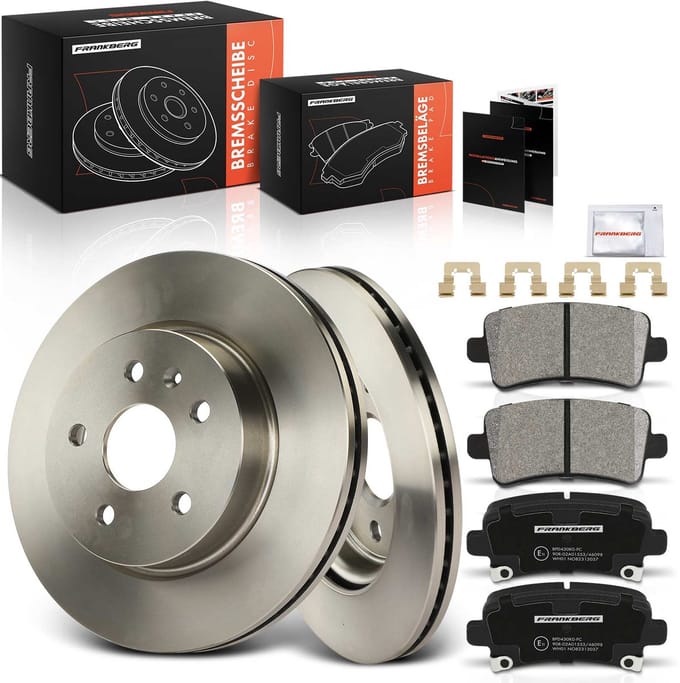 Frankberg 2x Remschijven 4x Remblokken Achteras voor Chevrolet
