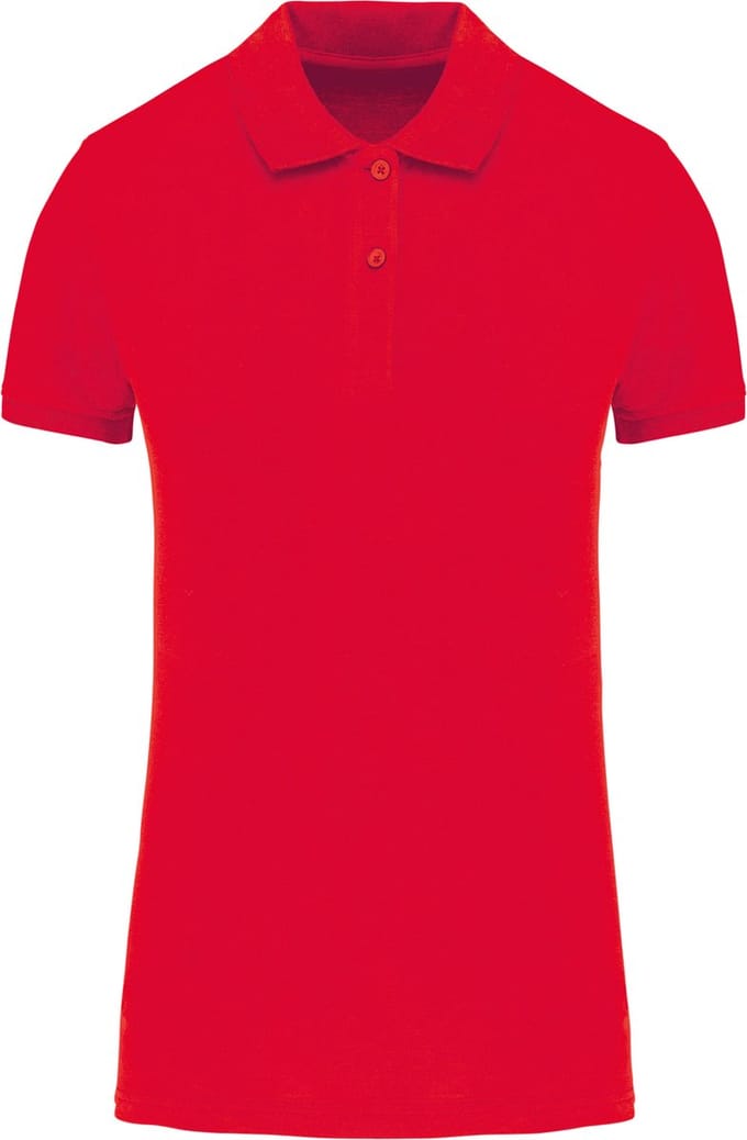 Kariban Piqué-damespolo Bio180 K2026 - Red - M