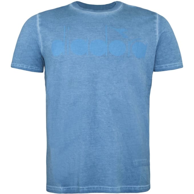 Diadora Logo Heren Blauw T-Shirt