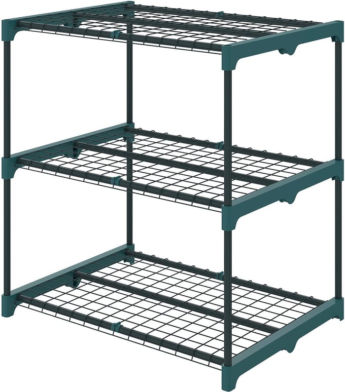 Outsunny Plantenstandaard-Staal, kunststof-68L x 49B x 72H cm-Donkergroen