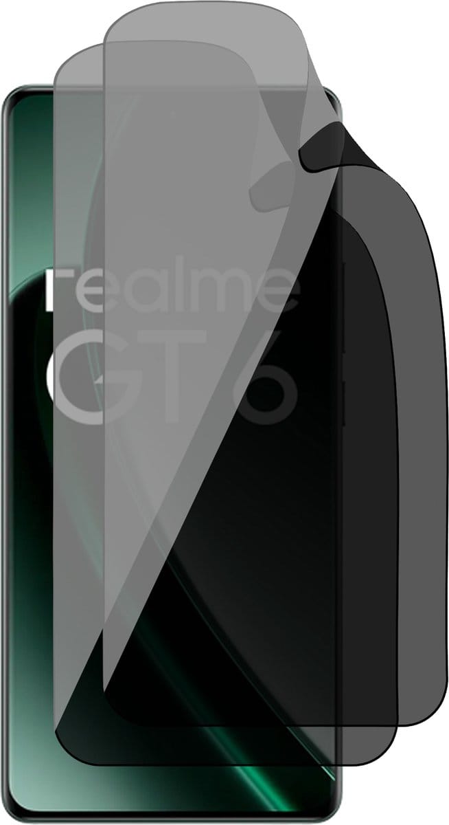 Privacy Screenprotector geschikt voor Realme GT 6 - 2x FlexGuard Screen Protector