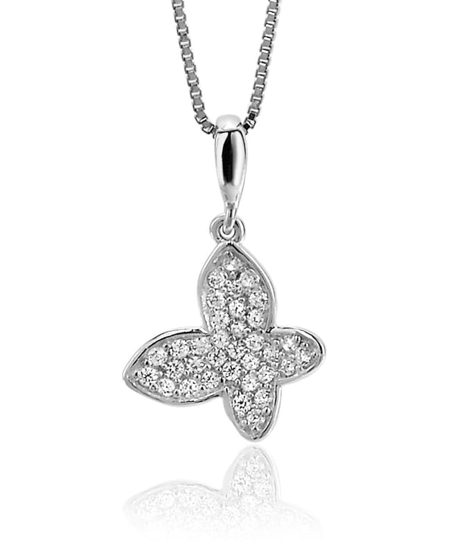 Orphelia Silver 925 Zh-7044 Pendant + Chain Butterfly Zirconium