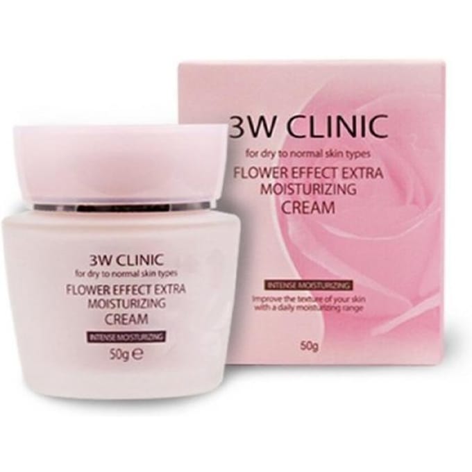 Crème Extra Hydratante Effet Fleur 3W Clinic – 50g white