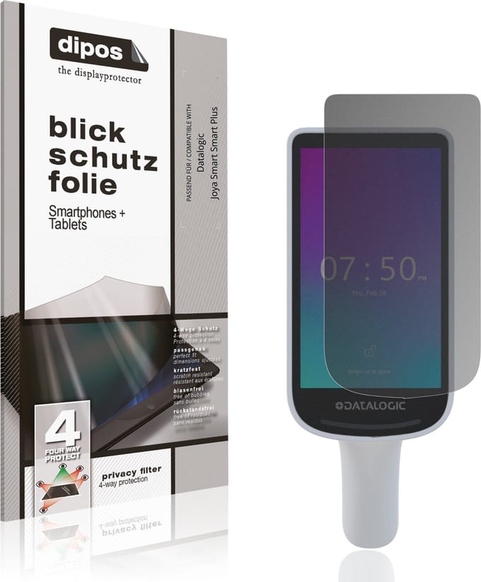 dipos – Matte Privacy Screenprotector geschikt voor Datalogic Joya Smart Smart Plus | Anti-Spy Beschermfolie