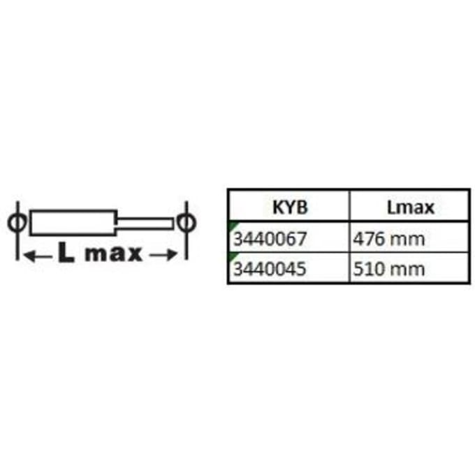 Schokdemper Excel-G KYB 3440067