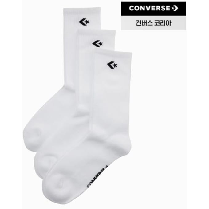 Converse 3-pack Basic Chevron Sportsokken Sport Golf Wandelen Wit Uc0571 001 L white