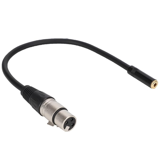 Câble adaptateur d'interface 3,5 mm femelle vers XLR femelle en alliage de zinc 3,5 mm
