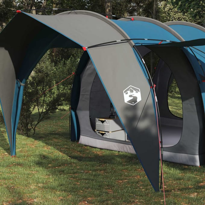 vidaXL - Tunneltent - 4-persoons - Blauw - 185T - Polyester - met - PU - Coating