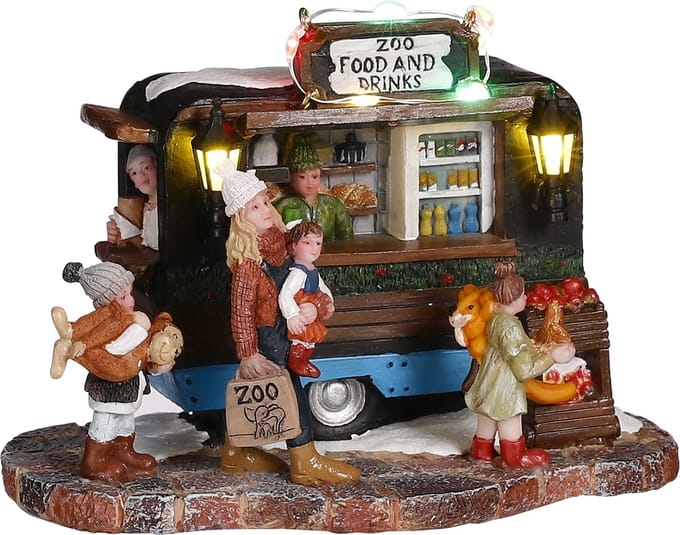 Luville Dierentuin Kerstdorp - 15x9x10 cm - Polyresin