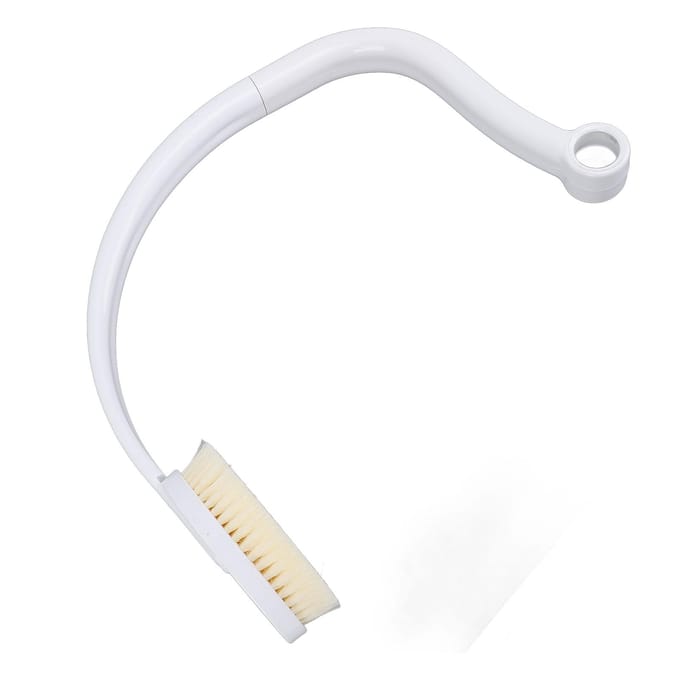 Brosse de Bain en Forme de U Manche Long Détachable Suspendable Corps U Laveur pour Mouvement Limité du Bras white