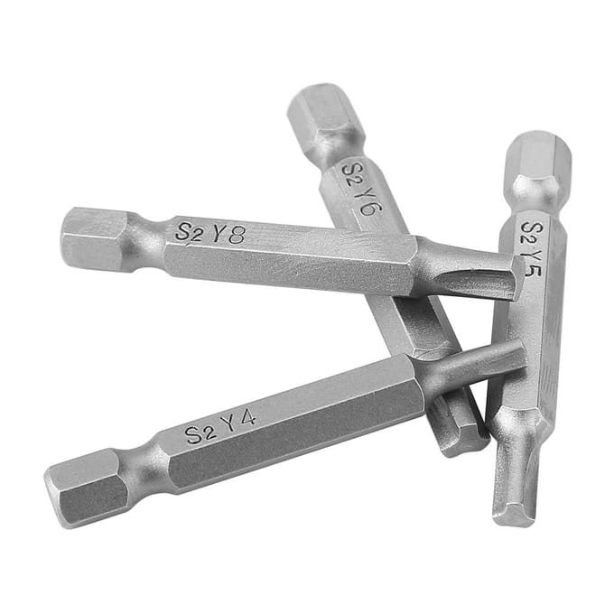 4 stuks Driehoeksvormige Y-type 1 4 Zeskantige schacht Magnetische schroevendraaier Schroefgereedschap