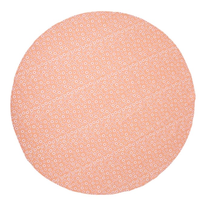 Daisy flowers tafelkleed textiel oranje rond 160cm