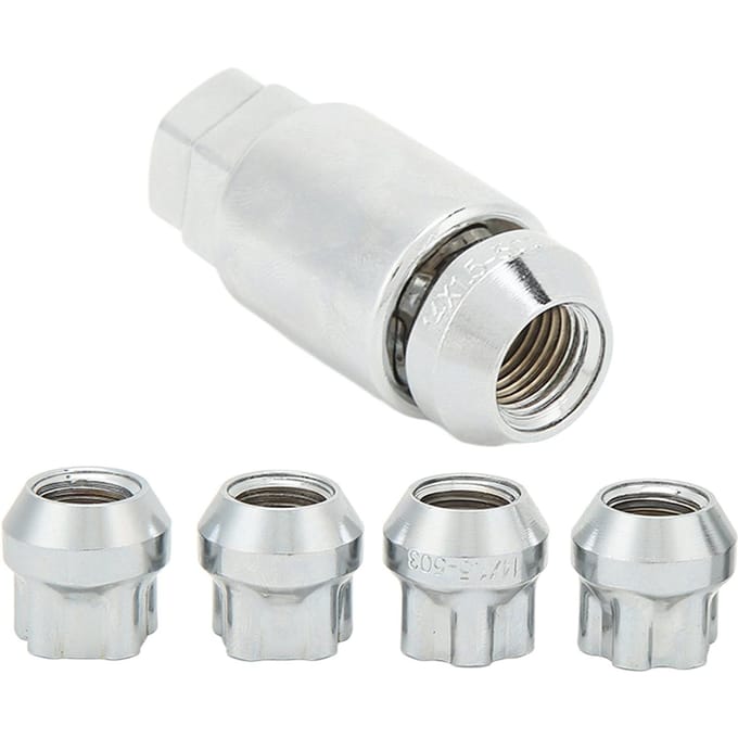 Kit de boulons et écrous de roue antivol coniques en acier inoxydable pour Tesla 3 YS white