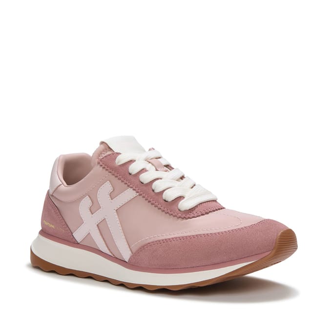 FitFlop X Pantone Retro-Q Suède Dames Roze Sneakers
