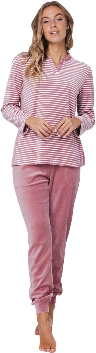 Pastunette - Rose Stream - Pyjama/Huispak - Velours - Roze - Maat 38