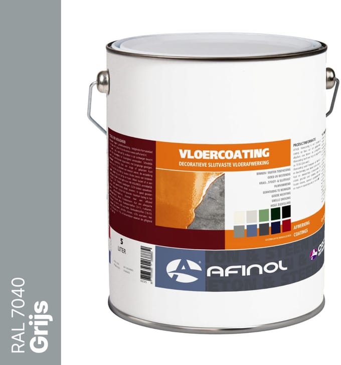 Afinol Vloercoating Grijs (RAL 7040) 5 liter