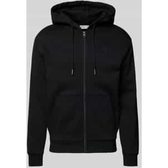 Tom Tailor Denim - Hoodie-sweatjack met logoprint - Maat M - Black