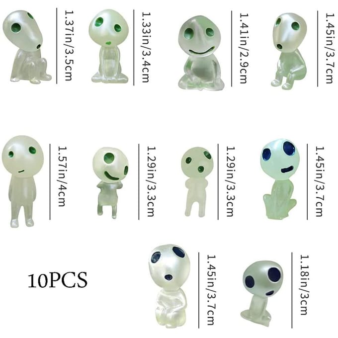 10 STUKS Boomelfjes Figuur Waterdicht Lichtgevend Boomelfjes Pop Ornamenten Feeëntuin Accessoires beige