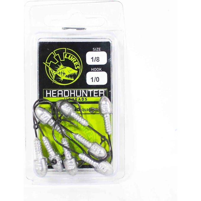 Tackle Tactics TT Head Hunter Jig Head 1/8 oz 1/0 8/verpakking (1111) black