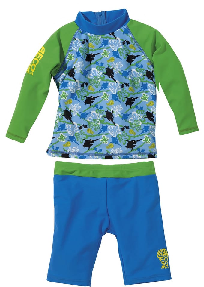 UV-shirt + zwemshort Sealife Blauw| 80-86
