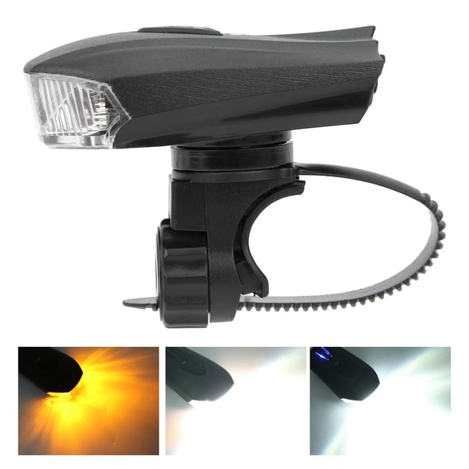 Lampe Avant de Vélo LED à Recharge USB Étanche Sécurité Capteur Intelligent Phare de Vélo gray