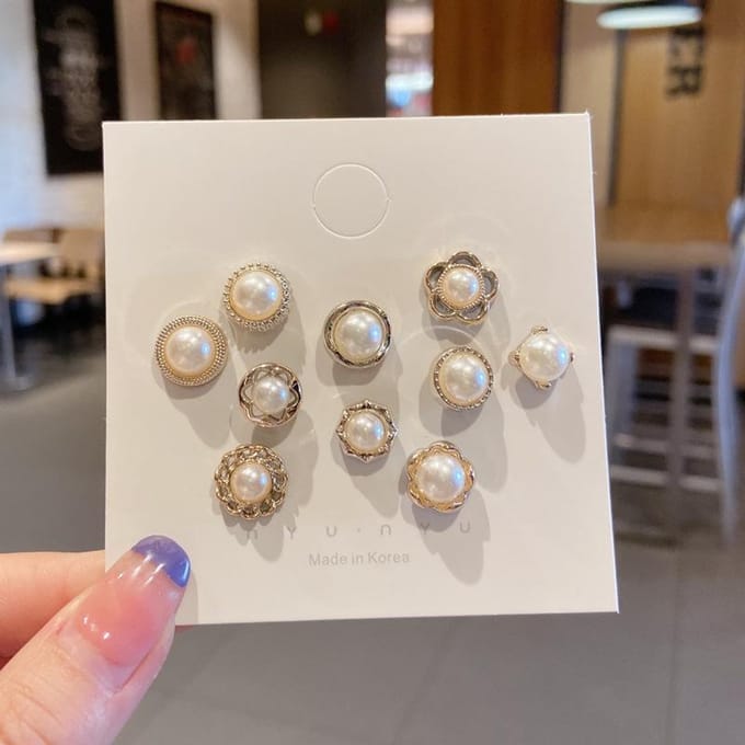 10 Stuks Dameskleding Broche Set Parel Strass Broches voor Dames Reversspeld Aansnoer Taille Speld DIY Accessoires wit