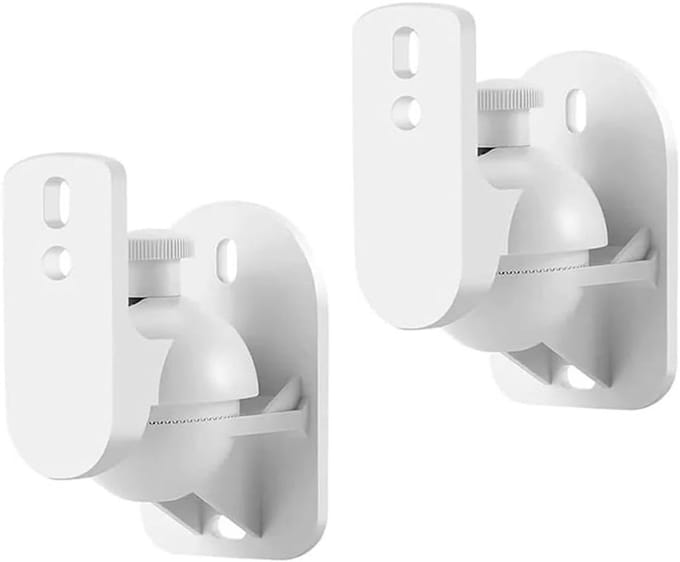 Speaker Muurbeugels - Plafondstandaard Klem - Home Audio - Verstelbare Hoek - 2 Stuks - Wit