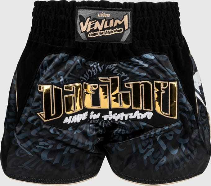 Venum Muay Thai Kickboks Shorts Attack Zwart Grijs - S
