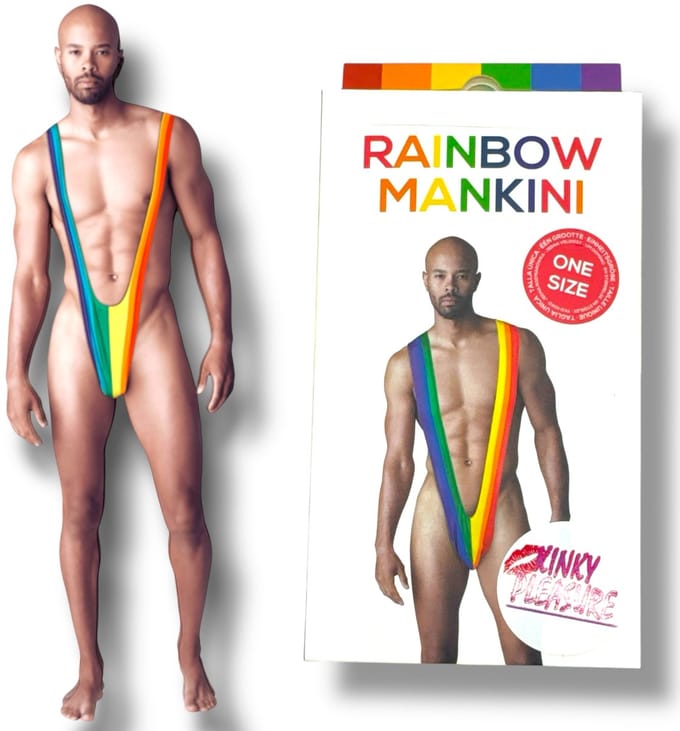 Mankini Regenboog – One Size | Hilarisch & Sexy Kostuum PRIDE