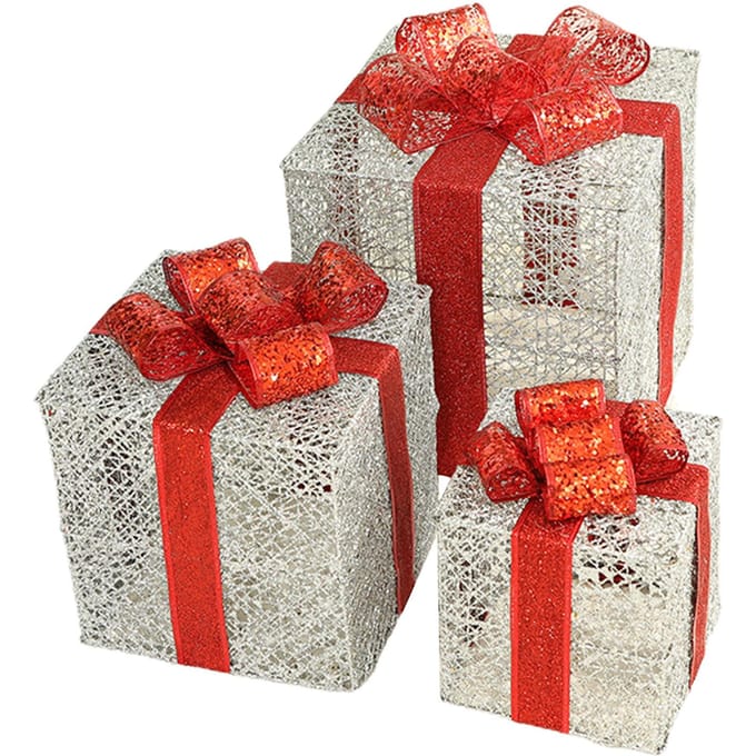 Boîte de Noël Or Robuste Multifonctionnelle Fabrication Exquise Ornements de Boîte de Noël Pour Magasins gray
