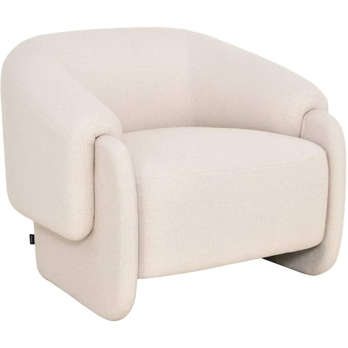 Selsey Balisty – Relaxfauteuil van onderhoudsvriendelijk fluweel, Crème