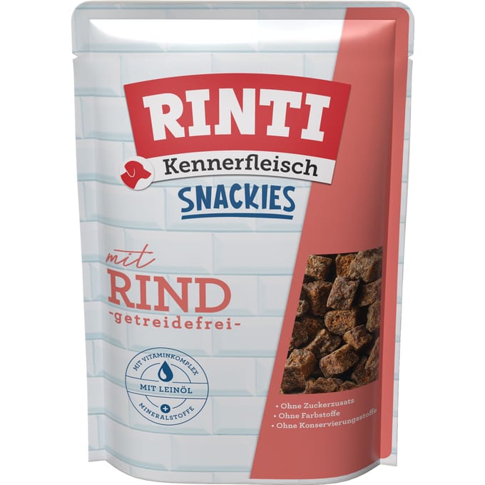 Voordeelpakket: 5x225g RINTI Kennerfleisch Snackies Rund Hondensnacks