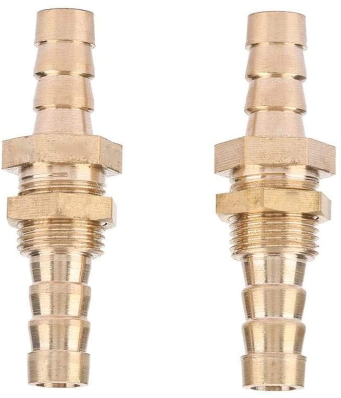 Dailygoods- Schotfitting Messing - 2 Stuks - Koppelingsconnectoradapter - Pijpfitting - CNC-bewerking - 8 mm - Duurzaam Materiaal