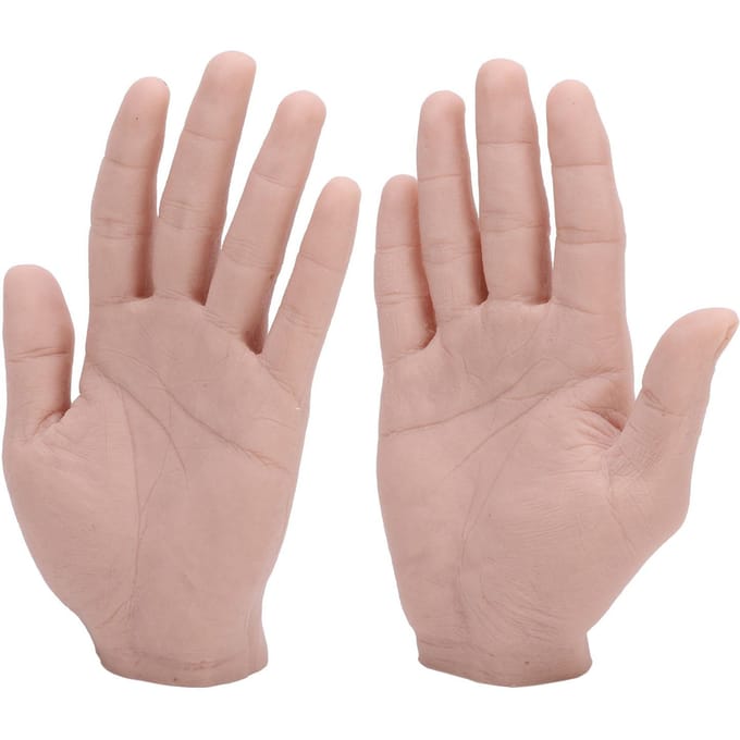 1 Paar Realistisch Siliconen Mannelijk Handmodel Zacht Flexibel Herbruikbaar Mannelijk Mannequin Handmodel voor brown