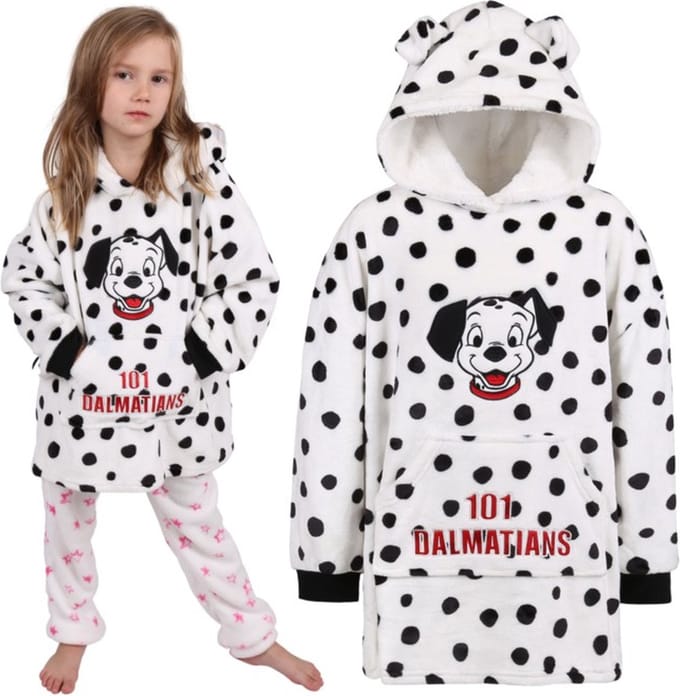 101 Dalmatiërs - Wit Sweatshirt met Capuchon / Badjas voor Kinderen / 122-140