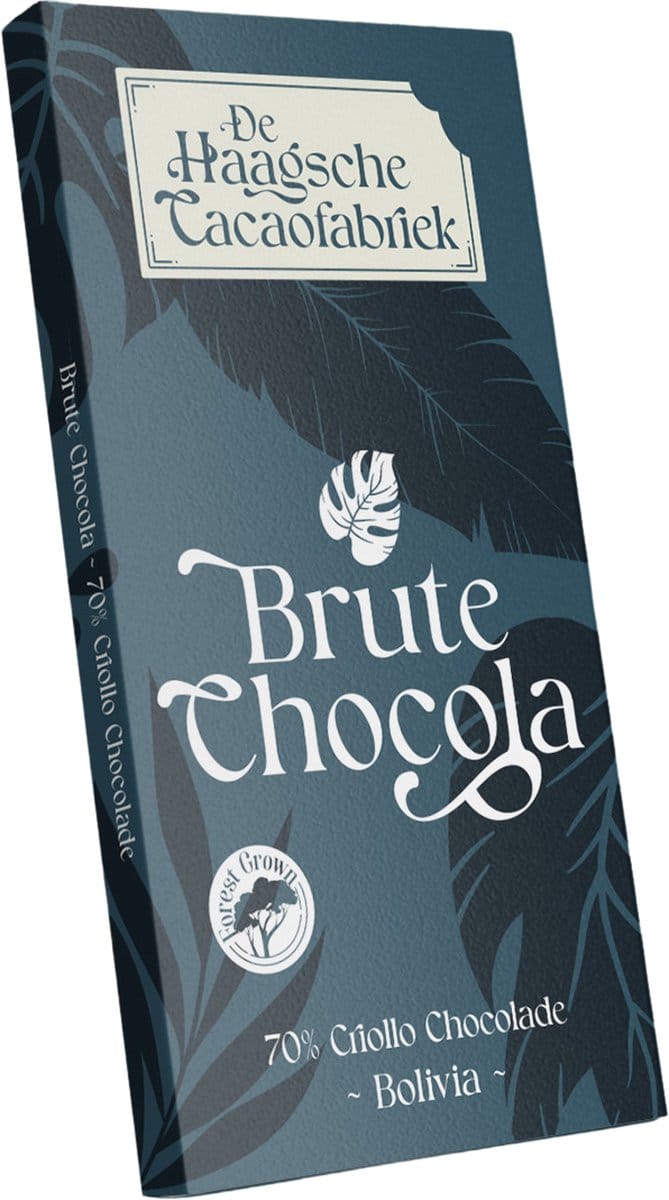 De Haagsche Cacaofabriek - Brute Chocolade (6-pack!) - 70% Criollo Pure Chocoladerepen - Vegan