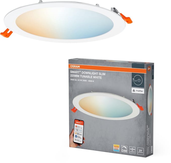 Osram SMART+ Downlight Slim 2000lm 22W/827-865 225mm white WiFi