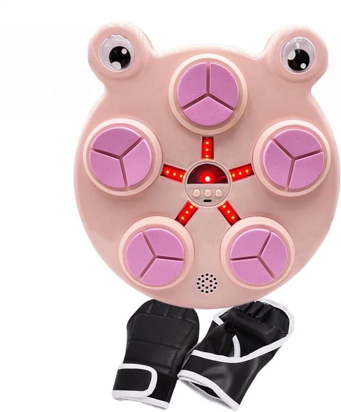 Muziek Boksmachine - Wand Punch Trainer - Interactieve Training - Verstelbare Snelheid - 332 x 302 x 6 cm - Roze