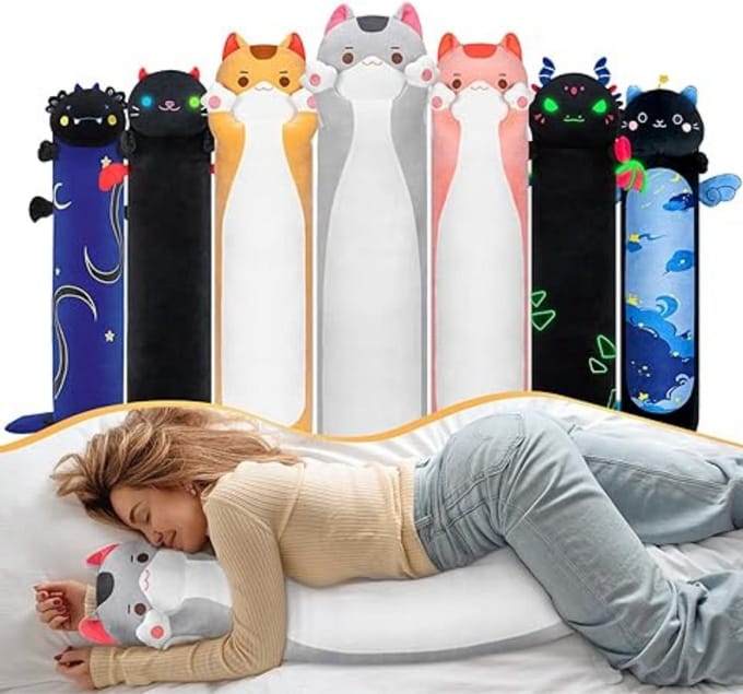 Lexium Langwerpig Kussen - Body Pillow - Lichaamskussen - Zijslaapkussen - Lang kussen