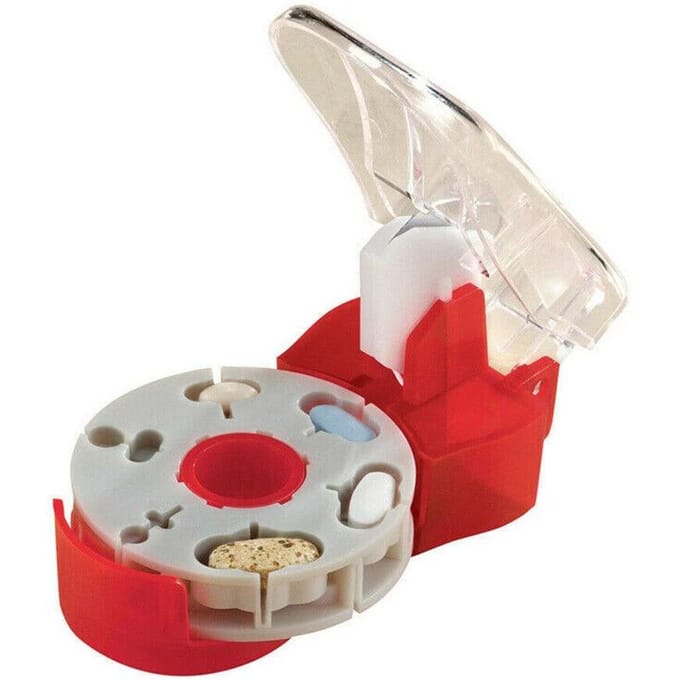 Medicijn Pillen Snijder Doos Draagbare Medicijn Tablet Grinder Splitter Case white