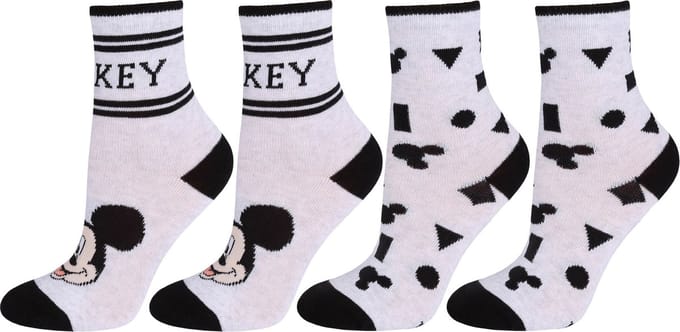 4x Grijze jongenssokken - Mickey Mouse DISNEY / 31-34