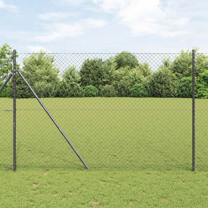 vidaXL - Gaashek - 10 - x - 1,6 - m - Staal - Grijs