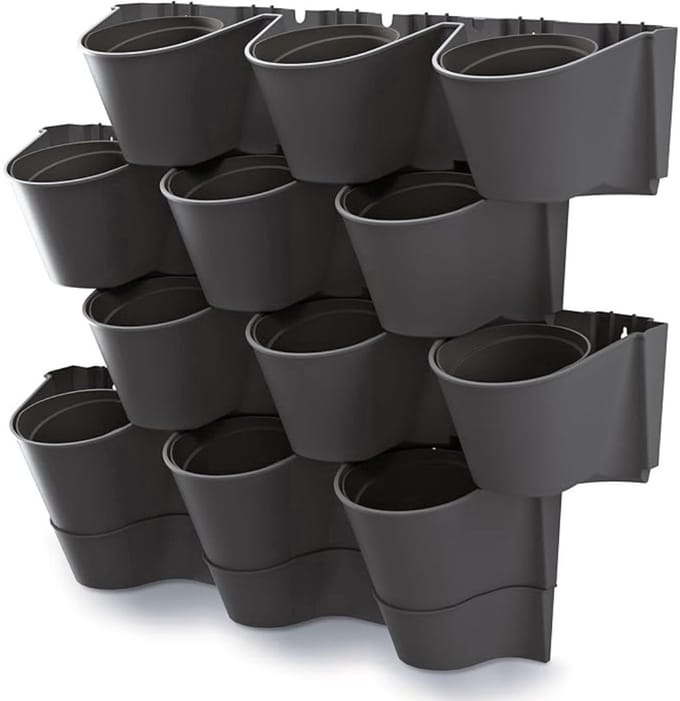 Thuys – Verticale Tuin Met Watersysteem – Moestuin – Watersysteem – 18cm x 67cm x 57cm – ‎Zwart