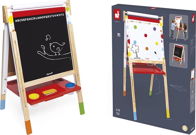 Janod - Schoolbord - Verstelbaar krijtbord/whiteboard