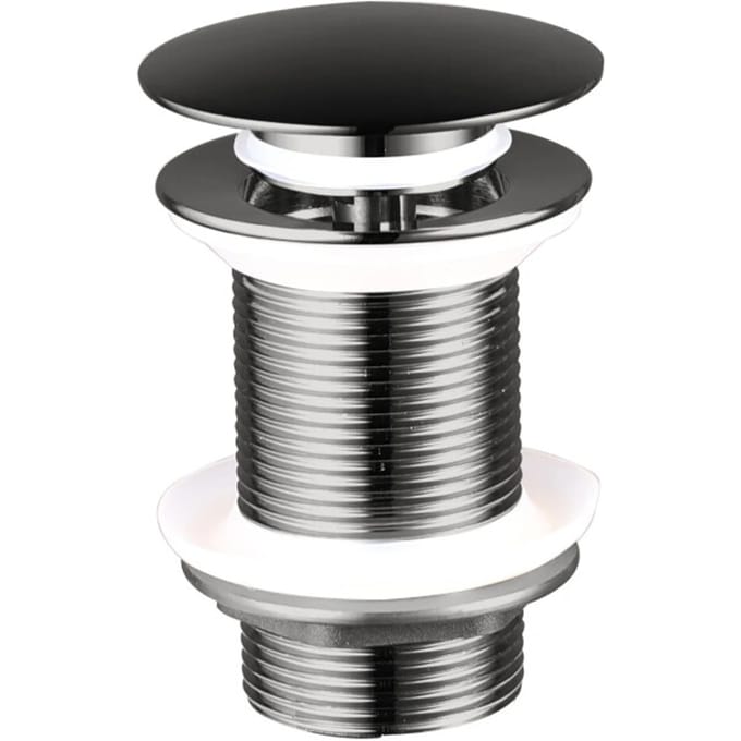 Vtw Living clickwaste afvoerplug gun metal grijs 5/4 met overloopgat