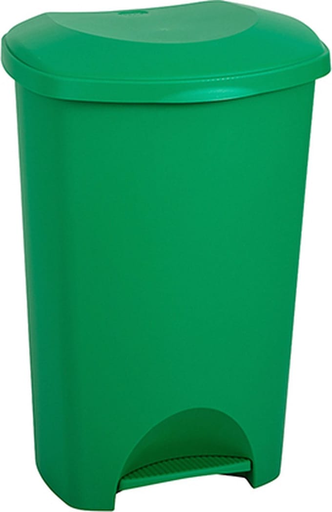 Pedaalemmer - Prullenbak - Afvalbak - 50 liter –Voetpedaal - Groen