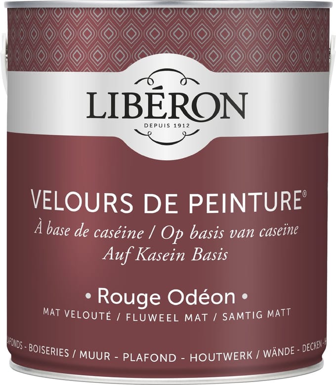 Liberon Velours De Peinture Muurverf - Mat - Rouge Odéon - 0,5l