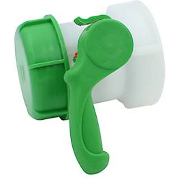 IBC-klep, met stevige grove draad, tankaansluiting diameter 90 - 100 mm