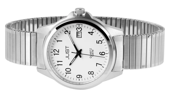 JUST Herenhorloge roestvrij staal Roswin, datumweergave