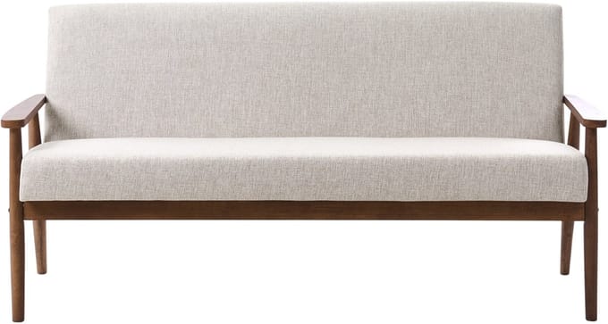 ESRUM - Driezitsbank - Grijs/Donkerbruin - Polyester